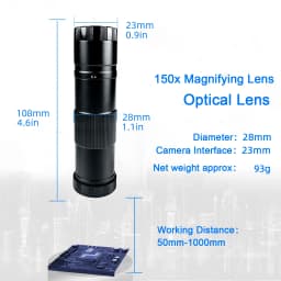 YIZHAN Electronic Microscope For Soldering 48MP/13MP HDMI TYPE-C VGA Video Industrial Inspection Microscope Camera 150X Lens