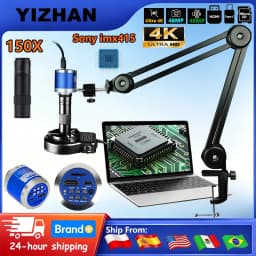 YIZHAN Electronic Microscope For Soldering 48MP/13MP HDMI TYPE-C VGA Video Industrial Inspection Microscope Camera 150X Lens