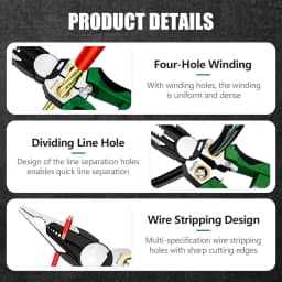 8 In 1 Wire Stripper with Voltage Tester Multi-Function Electrician Pliers Tools
