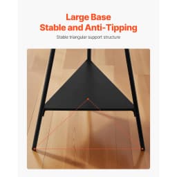 SucceBuy Coat Rack Freestanding Coats Rack Stand with 2 Shelves & 6 Hooks Free Standing Hall Coat Tree for Bedroom Living Room
