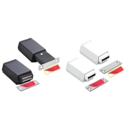 2 Pack Heavy Duty Push Latch & Lock For Door Touch Latches And Catch Magnet Push Release Drawer Pull Tip, White Durable