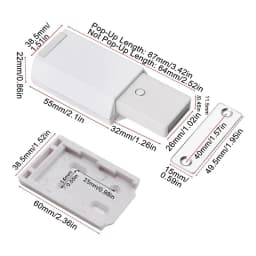 2 Pack Heavy Duty Push Latch & Lock For Door Touch Latches And Catch Magnet Push Release Drawer Pull Tip, White Durable