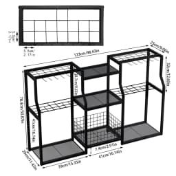 Heavy Duty Garden Tool Organizer Yard Tool Tower Rack Workshop Garage Storage Rack with Slots for Outdoor Shed Tool Rake