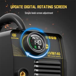 HZXVOGEN HVM140 Flux Core Wire Welding Machine 3 in 1 MMA/Gasless MIG/Lift TIG VRD Synergy Control Interver Welder Without Gas