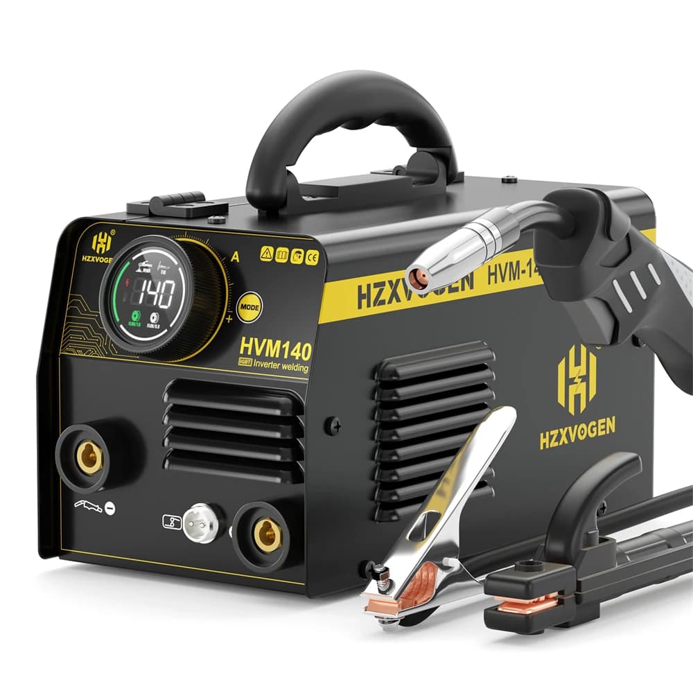 HZXVOGEN HVM140 Flux Core Wire Welding Machine 3 in 1 MMA/Gasless MIG/Lift TIG VRD Synergy Control Interver Welder Without Gas