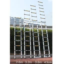 2.6/3.2/3.8/4.4m Telescopic Aluminium Ladder Extend Extendable Adjustable Step
