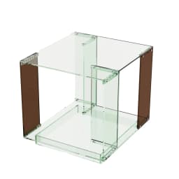 Green-Tinted Acrylic End Table Stand Bedside Nightstand with Open Shelf for Bedroom Living Room Side Table