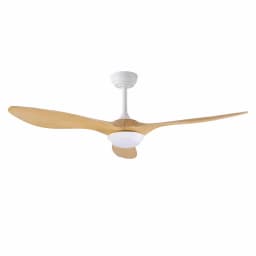 52 Inch Ceiling Fan DC Motor with Light and Remote Wood Finish Modern Quiet Energy Saving Indoor Ceiling Fan
