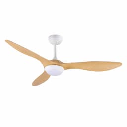 52 Inch Ceiling Fan DC Motor with Light and Remote Wood Finish Modern Quiet Energy Saving Indoor Ceiling Fan
