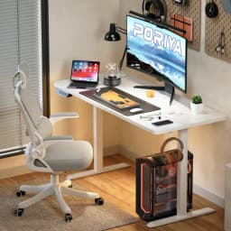 PORIYA Electric Standing Desk Height Adjustable Motorised Home Office Stand Table 1.2M