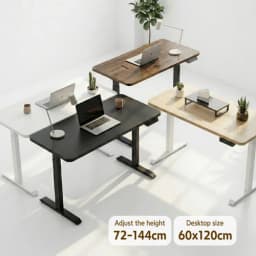 PORIYA Electric Standing Desk Height Adjustable Motorised Home Office Stand Table 1.2M