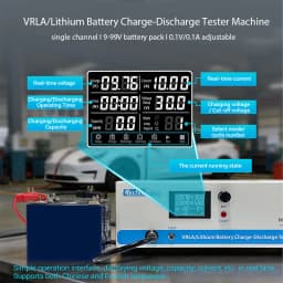 Heltec 9-99V 20A Single Channel VRLA/Lithium Battery capacity Tester/Discharge Digital Display Load Tester for NiMH Lipo/Lifepo4