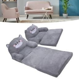Kids Sofa Foldable Design Soft Breathable Wide Handle Toddler Chair Cartoon Easy To Clean for Sleeping