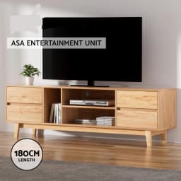 Modern Wooden TV Cabinet Entertainment Unit Storage Drawer Shelf 180cm Living Room Stand Cabinet