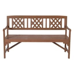 Outdoor Wooden Garden Bench 3 Seat Patio Lounge Chair Natural Finish