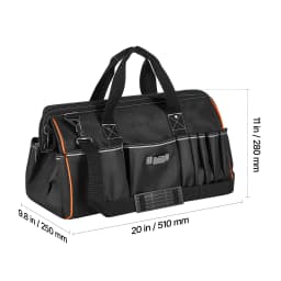 SucceBuy 16/20in Tool Bag 33-Pocket Professional Electrician Portable Toolbag Working Multifunction Organizing Storage Tool Bag