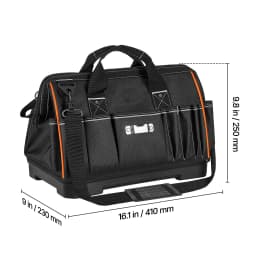 SucceBuy 16/20in Tool Bag 33-Pocket Professional Electrician Portable Toolbag Working Multifunction Organizing Storage Tool Bag
