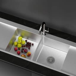 Stainless Steel Kitchen Sink Basin Large Single Bowl 155x50cm Undermount Topmount Flush Mount Durable Deep Workstation Sink