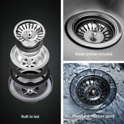Stainless Steel Kitchen Sink Basin Large Single Bowl 155x50cm Undermount Topmount Flush Mount Durable Deep Workstation Sink