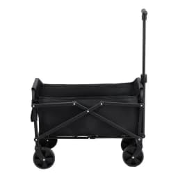 Heavy Duty Foldable Garden Cart Camping Wagon Beach Trolley Outdoor Utility Transport Wagon Black