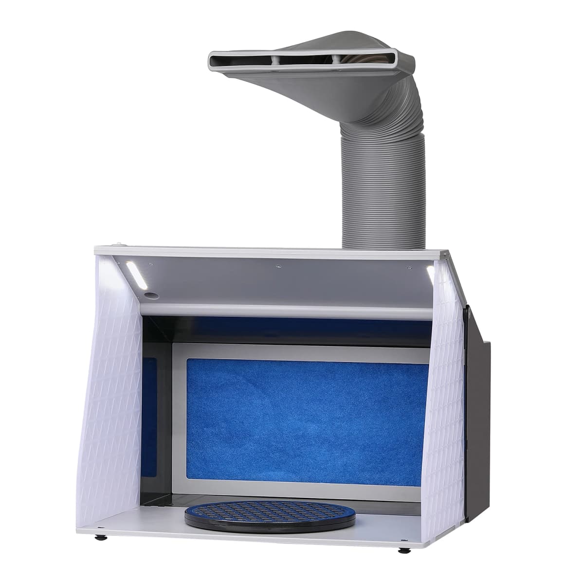 SucceBuy  Airbrush Spray Booth Portable Hobby Airbrush Paint Spray Booth Kit with 4 LED Light Powerful Dual Exhaust Fans