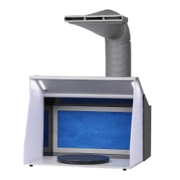 SucceBuy  Airbrush Spray Booth Portable Hobby Airbrush Paint Spray Booth Kit with 4 LED Light Powerful Dual Exhaust Fans