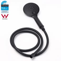 **Sydney Stock** KYLINS WELS Matt Black Round Hand Held Shower Head Rose with 3-Mode Spray Massage Bathroom Replacement