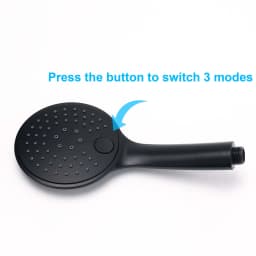 **Sydney Stock** KYLINS WELS Matt Black Round Hand Held Shower Head Rose with 3-Mode Spray Massage Bathroom Replacement