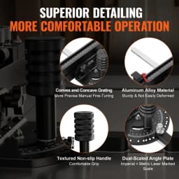 SucceBuy Precision Miter Gauge Standard Slot 3/4''x 3/8'' Aluminum Alloy Table Saw 24/18/19-35 in Grating 15 Angle Stop DIY Work