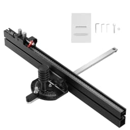 SucceBuy Precision Miter Gauge Standard Slot 3/4''x 3/8'' Aluminum Alloy Table Saw 24/18/19-35 in Grating 15 Angle Stop DIY Work