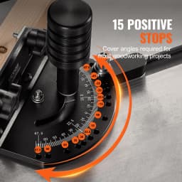 SucceBuy Precision Miter Gauge Standard Slot 3/4''x 3/8'' Aluminum Alloy Table Saw 24/18/19-35 in Grating 15 Angle Stop DIY Work