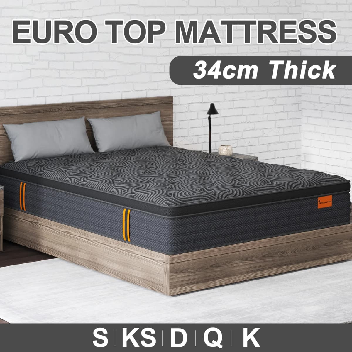 34cm Mattresses Queen Double King Single Euro Top Medium Firm Memory Foam Bed