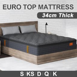 34cm Mattresses Queen Double King Single Euro Top Medium Firm Memory Foam Bed