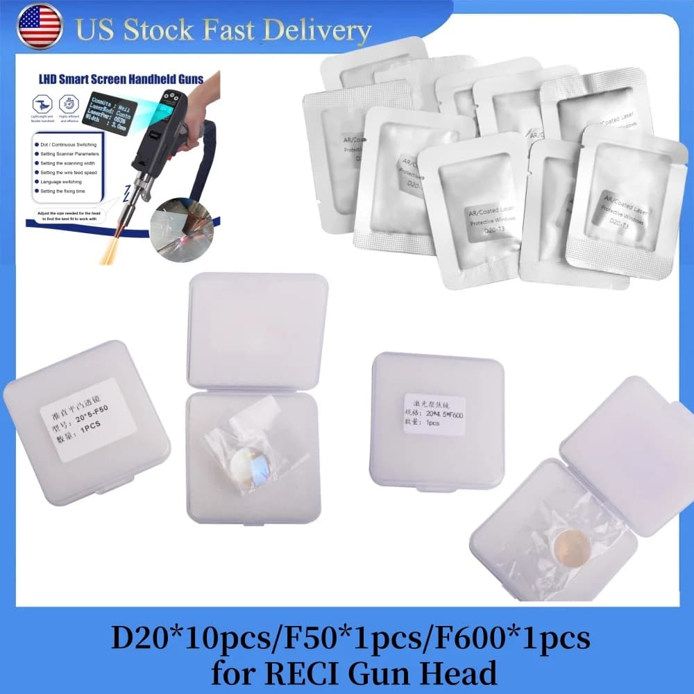 [EU/AU] RECI Protective lens D20*3 Collimator Lens F50 Focus Lens F600 for RECI 4IN1 Metal Welding Machine HW980 Gun 1500W-3000W