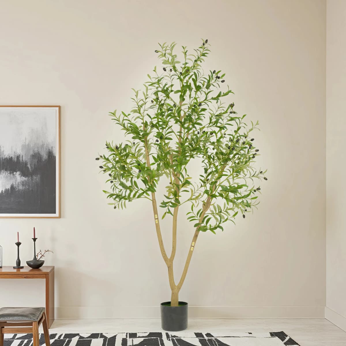 6FT Artificial Olive Tree-Home Office Garden Decoration -Low Maintenance Tree For Year-Round Aesthetic All-Weather Durability