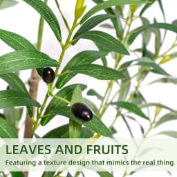 6FT Artificial Olive Tree-Home Office Garden Decoration -Low Maintenance Tree For Year-Round Aesthetic All-Weather Durability