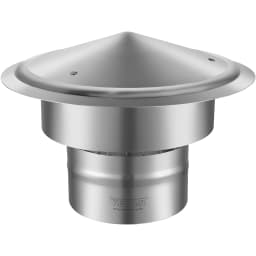 SucceBuy Chimney Cap 6inch 304 Stainless Steel Round Roof Rain Cap 11.81-inch Increased Caps for Insulation Vent Cover Outside