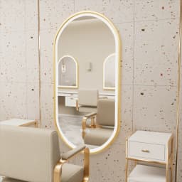 LUVODI 48x24" Gold LED Bathroom Mirror,Aluminum Frame Wall Mounted Illuminated Vanity Mirror with Demister Pad,Luxury Bath Decor