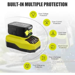 1~4Pcs 3.6/5.0/8.0/9.0Ah P108 P102 P109 Replace for Ryobi 18V Li-on Tools Battery Pin + 12-18V Ni-mh/Ni-cd/Li-ion P117B Charger