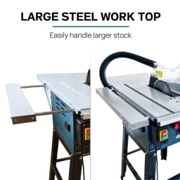 PORIYA Electric Table Saw 2000W 254mm Corded 10" Portable Bevel Adjustment