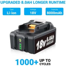 1/2/4Pcs 8.0Ah BL1860B Li-on Replace For Makita 18V LXT BL1830 BL1850 BL1890 Battery Pin with 3A DC18RC Charger Combo Kit