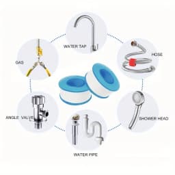 4M PTFE Water Pipe Tape Oil-free Sealing Tape Fitting Thread Seal Tape White Pipe Thread Seal Raw Material Tape Home Essential