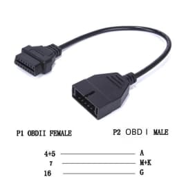 1Pc 12Pin OBD1 Male to 16Pin OBD2 Female Convertor Adapter Cable For GM Diagnostic Scanner Connector Cable Car Auto Accessories