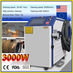 3000W Laser Cleaning Machine Double Pendulum Rust Removal Cleaning Oil Paint for Metal Cleaning Width 300MM 2000W Laser Cleaner
