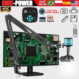 NICE-POWER 150X Digital Microscope 4K 60MP/48MP/13MP HDMI Type-C/USB Industrial Video Microscope Camera For PCBA Inspection