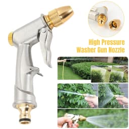 High Pressure Power Water Spray Gun Garden Hose Long Brass Nozzle For Car Washer