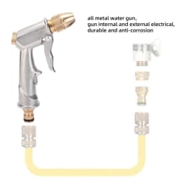 High Pressure Power Water Spray Gun Garden Hose Long Brass Nozzle For Car Washer