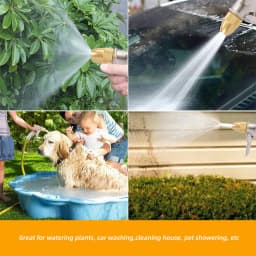 High Pressure Power Water Spray Gun Garden Hose Long Brass Nozzle For Car Washer