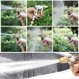 High Pressure Power Water Spray Gun Garden Hose Long Brass Nozzle For Car Washer