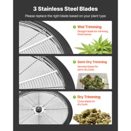 SucceBuy Bud Leaf Trimmer Manual Bud Trimmer w/ Sharp Stainless Steel Blades Visual Cutting Wet & Dry Hydroponic Cutting Machine